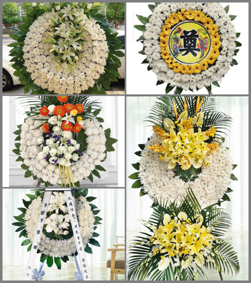 山东青岛莱西市梅花山街道于家岭村花圈速递
